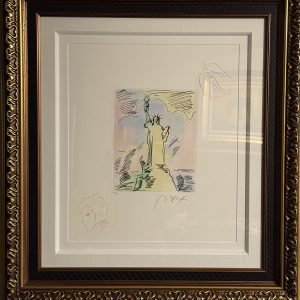 Peter Max "Statue of Liberty (Angels)" (2016) Signed Etching