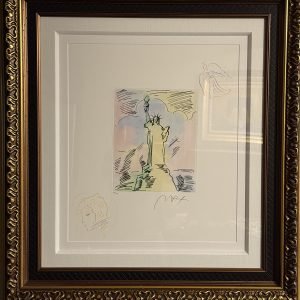Peter Max "Statue of Liberty (Angels)" Etching