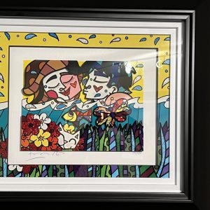 Romero Britto "Couple in the surf" (2020) Sculptograph