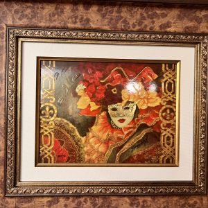 Diana Mendoza "Dama de Abanico" (2018) Hand-Embellished Caldograph