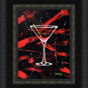 Michael Godard "Martini on Black" (2022) Original Painting