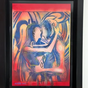 Mark Kostabi "That undeniable visceral sense" (2022) Original Painting