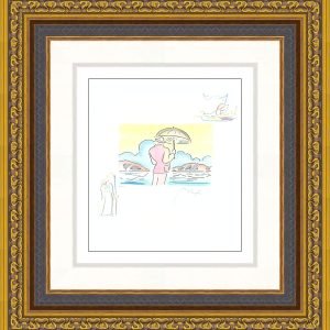 Peter Max "Umbrella Man V (Profile, Angel)" (2018) Original