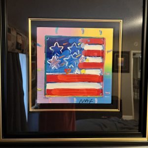 Peter Max "Flag with Heart" Artist Proof
