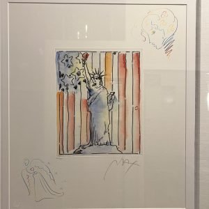 Peter Max "United We Stand II (Angel/Profile)" (2016) Signed Etching